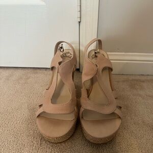 Fergalicious Blush Wedge Sandals